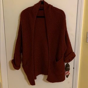Red sweater perfect for fall